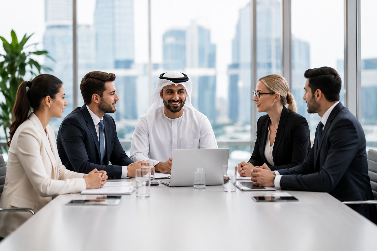 AaxicoMed leadership team in a meeting