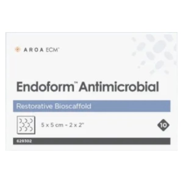 AROA ECM Endoform Antimicrobial restorative bioscaffold packaging