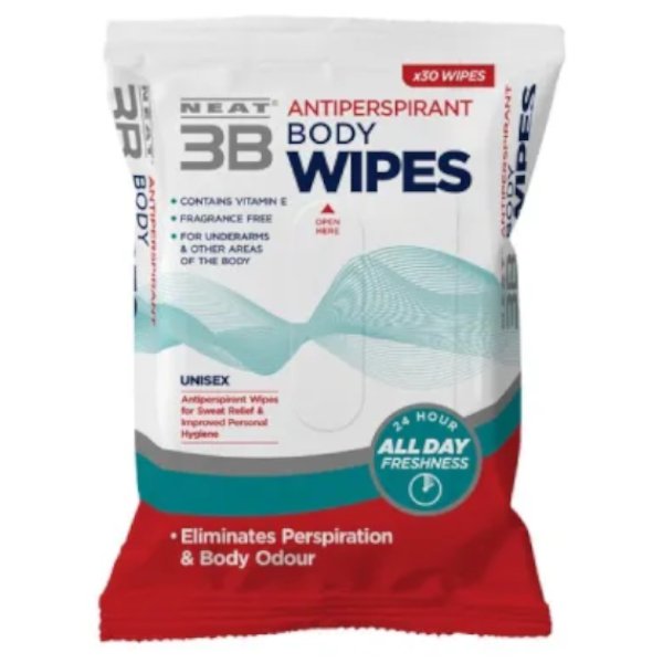Neat 3B Antiperspirant Body Wipes packaging